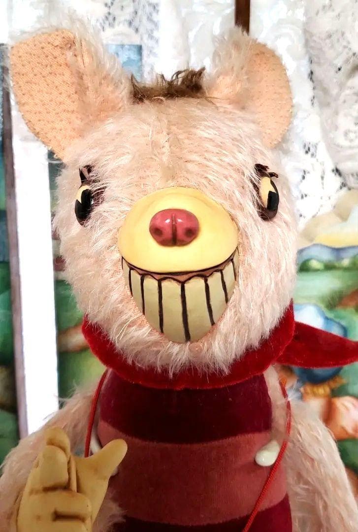 2001年制作?大塚勝俊作家ハンドメイド1点ものファニーなピンクの足長