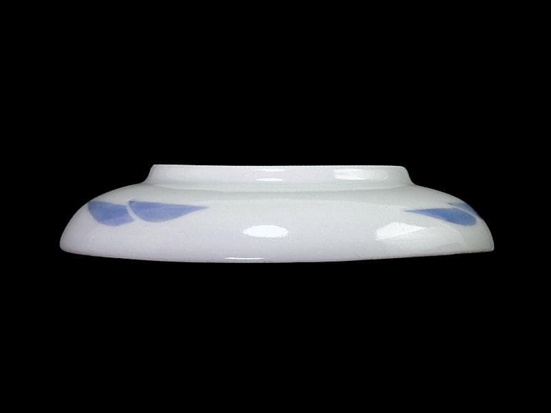 古伊万里　染付　山村に鳥　朝顔の図　３寸皿　豆皿　手塩皿　E595AS-CUc