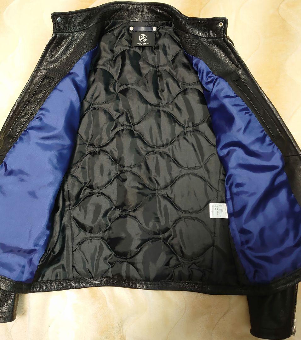 高級！名作！ポールスミス レザーライダースジャケット ブルゾン