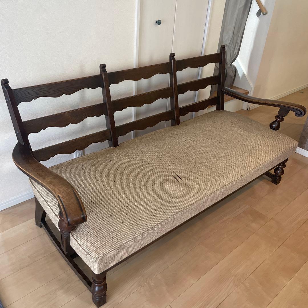 イタリア製 猫足スツール クラッシックデザイン 布貼