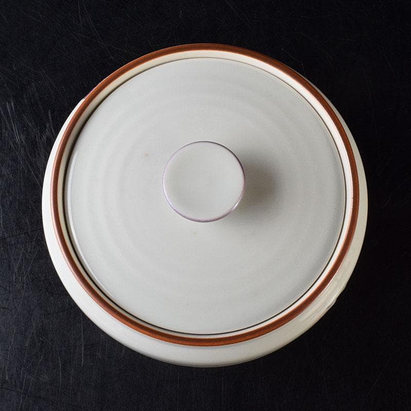 茶道具 京焼 二代 手塚玉堂作 白磁紫彩 竜車文 水指 共布共箱 V R8716