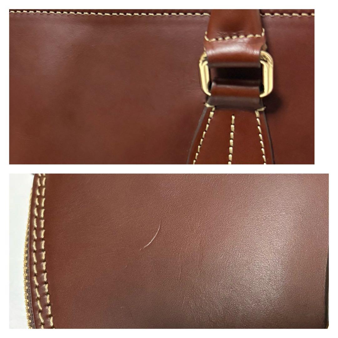 美品 SHIPS別注 ボルドリーニ セレリア 2way ビジネスバッグ A4 茶