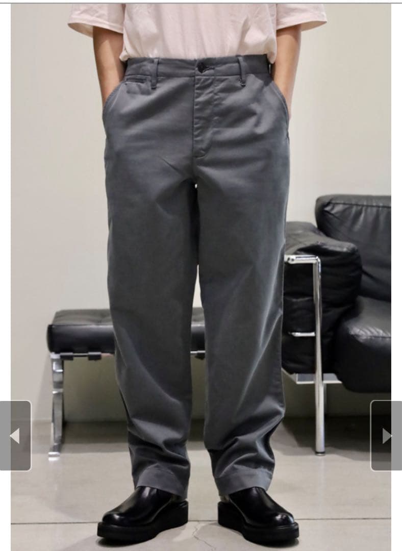 AURALEE WASHED FINX BUGGY SATIN WIDE パンツ