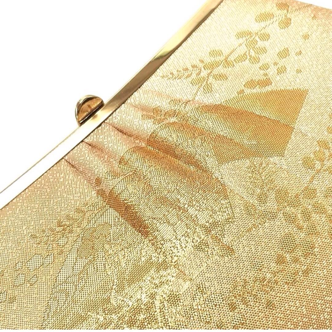 最終価格 新春セール 美品 創作 御誂 和装用バッグ 草履 2点セット ゴールド