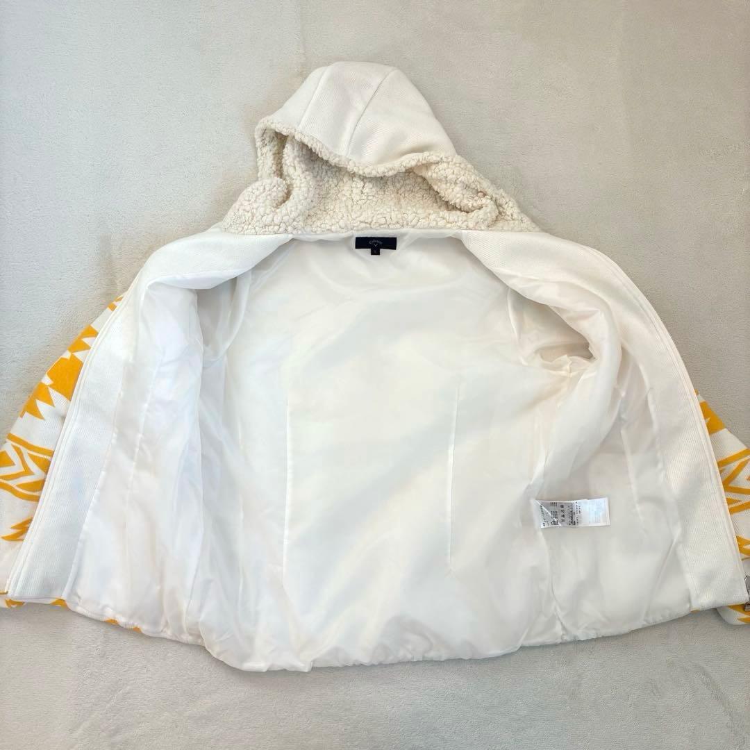 Callaway セットアップ　ボア　パーカー スカート 幾何学模様 L ゴルフ