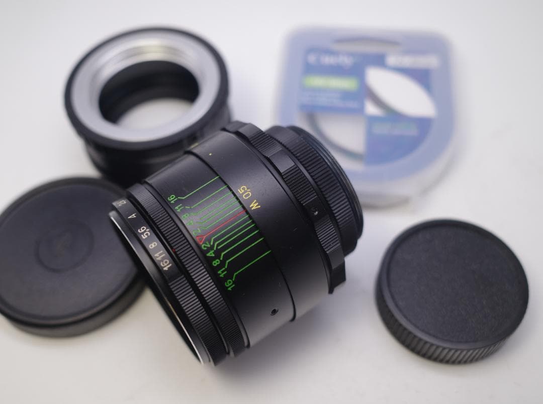 79 新品同様ぐるぐるボケレンズヘリオス44-2M42アダプター付