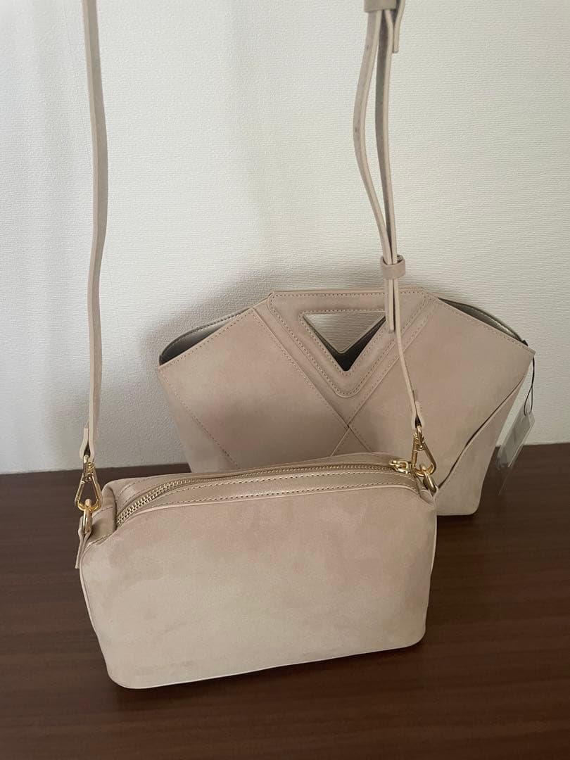 FENNEL スエードトライアングルハンドルバッグ