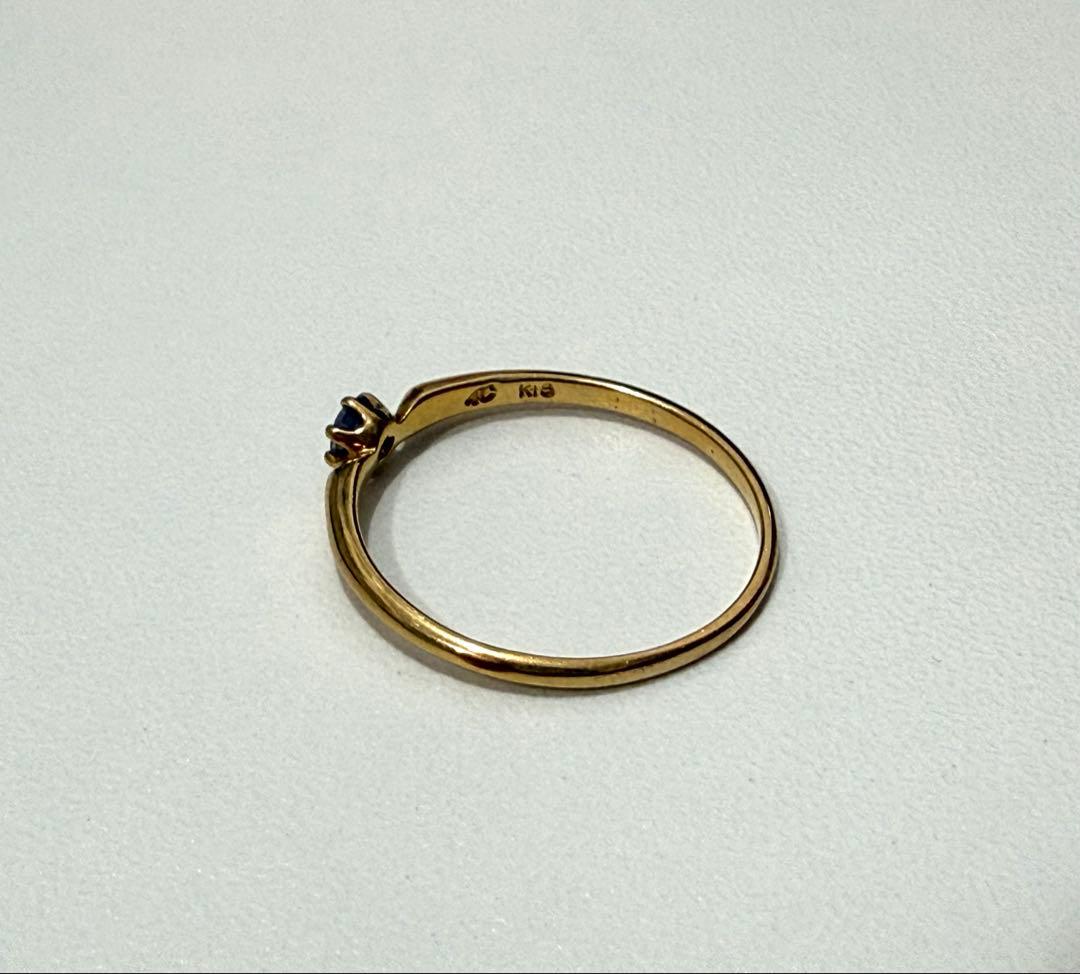 4°C k18 石付き12号リング
