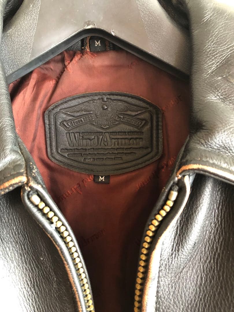 WIND ARMOR アメリカ産レザージャケット ファイヤーパターン エイジング