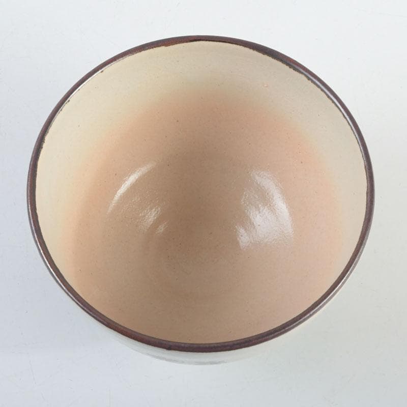 茶道具 福森阿也作 乾山写 色絵 花草文 茶碗 共布共箱 C 9475