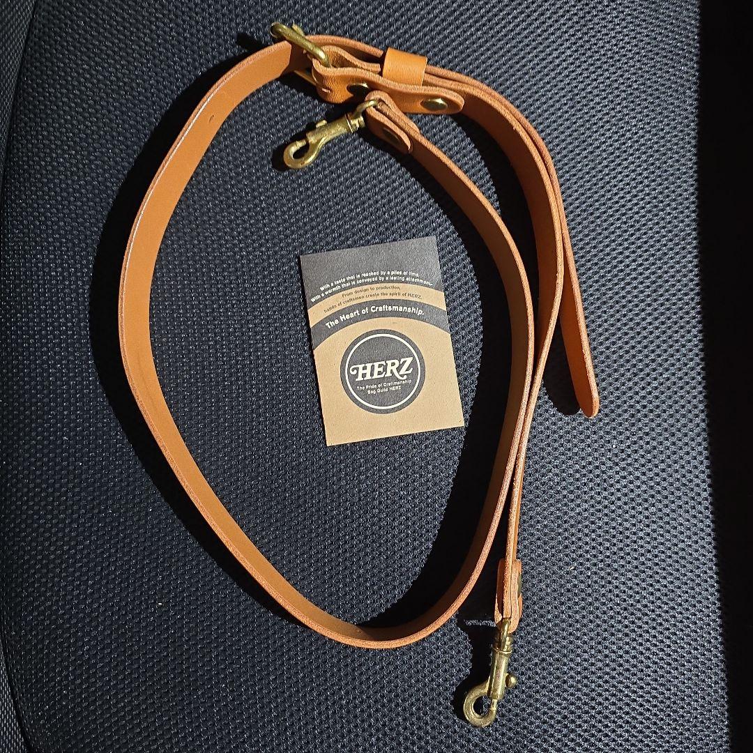 HERZ ヘルツ⭐ソフトダレスバッグ 本革 キャメル 鍵付き