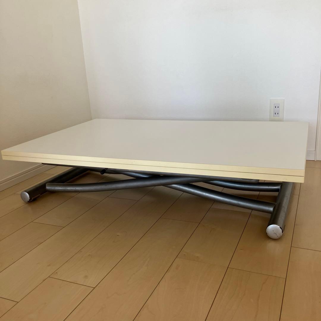 OZZIO 昇降 伸長 ダイニングテーブル 白　オッジオ