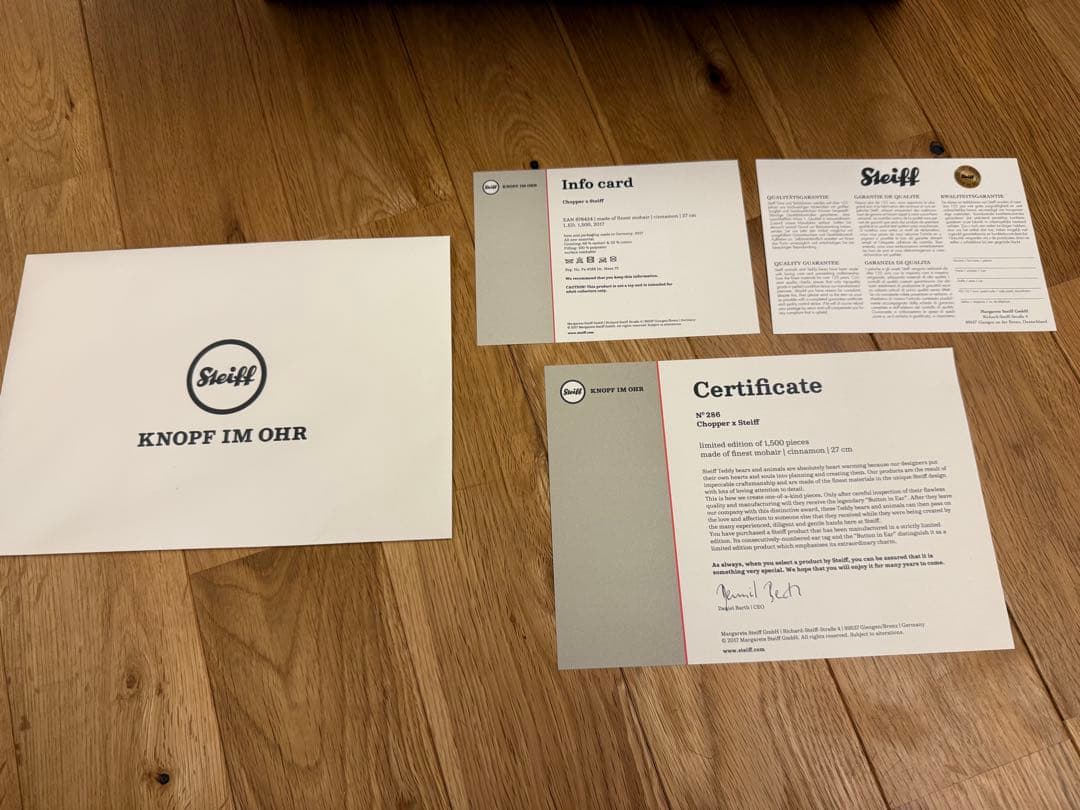 【新品・世界1500体限定】シュタイフ×ONE PIECE チョッパーテディベア