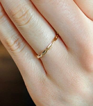 【Coffret a bijoux】 18KYGリング 10号