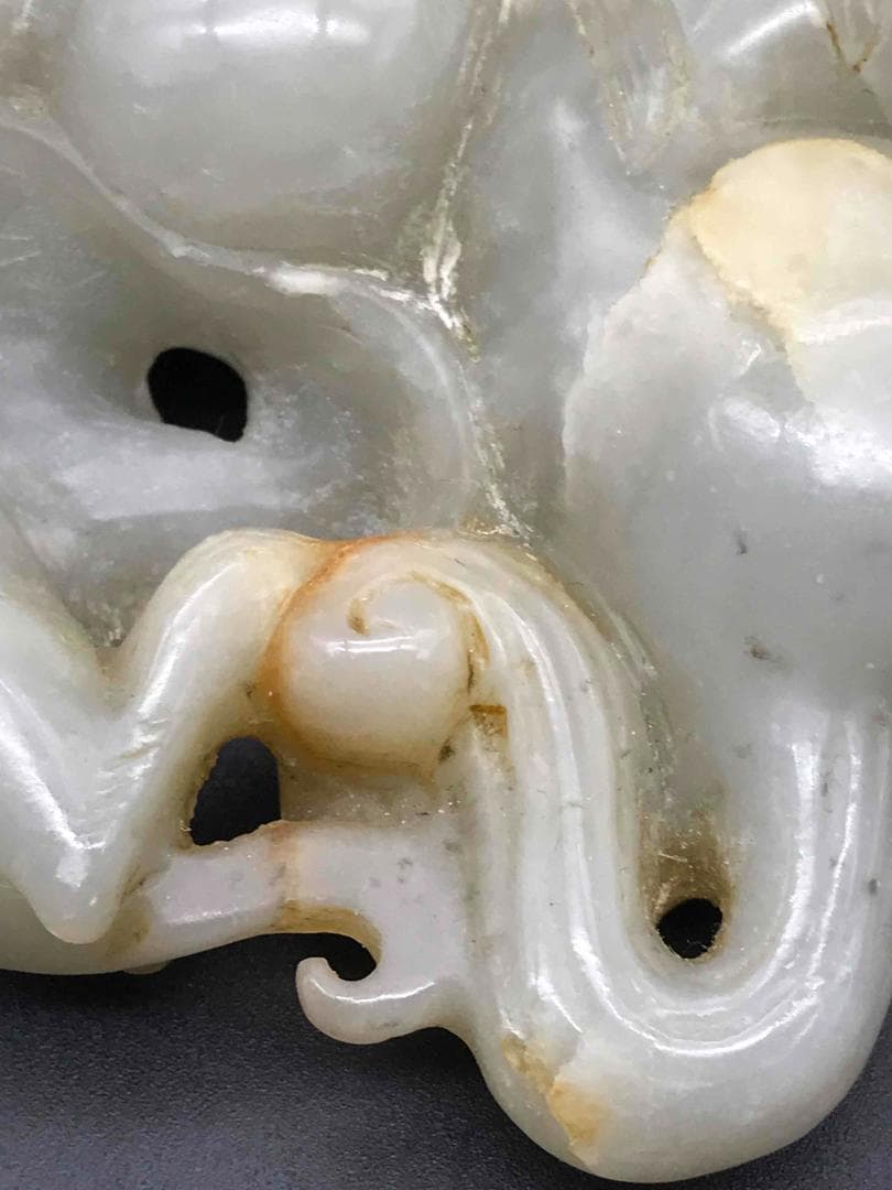 和田玉 清時代 弥羅菩薩神獣和田玉彫り 置物 鑑賞物 古