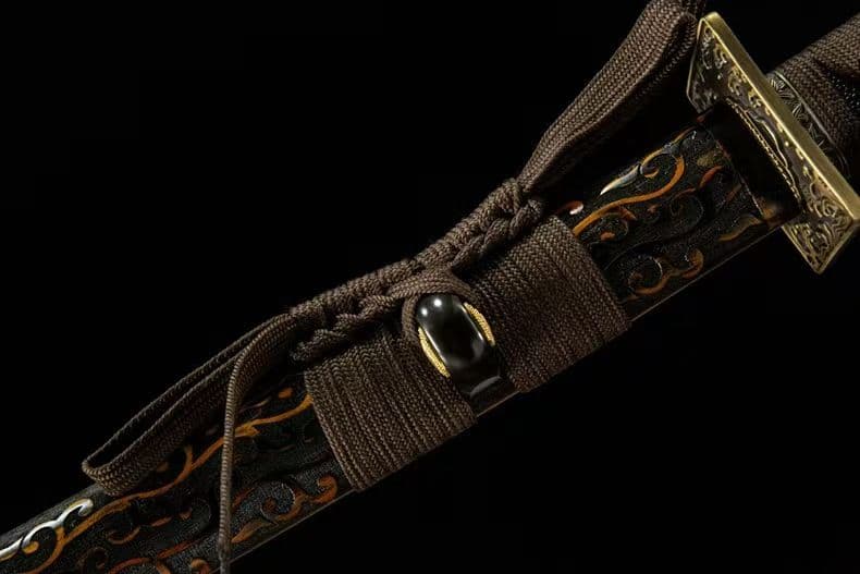 遊郭打刀 方形刀鍔 50 鋼刃 実木彫刻鞘全長 102cm 刃幅3.2cm日本刀