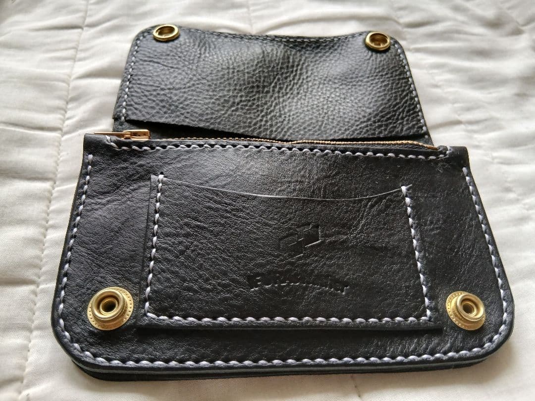S*a様 イタリアンレザー アリゾナ トラッカーウォレット 真鍮スタッズ ハンド
