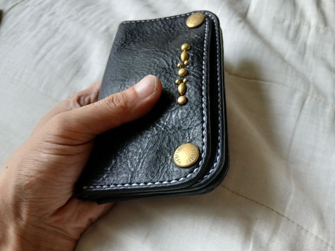 S*a様 イタリアンレザー アリゾナ トラッカーウォレット 真鍮スタッズ ハンド