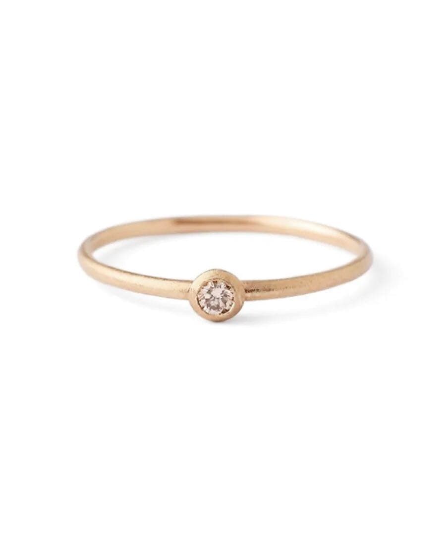 シエナロゼ　SIENA ROSE ecruエクリュリング　K10ブラウンダイヤ