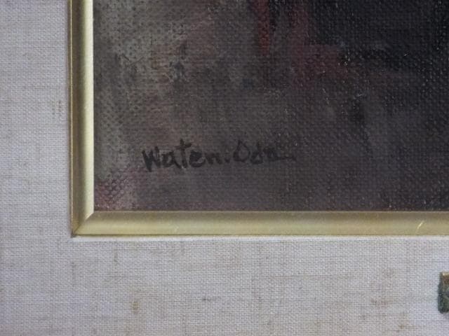 小田和典　直筆サイン『果物売りの少年』キャンヴァスに油彩 4号 0418G