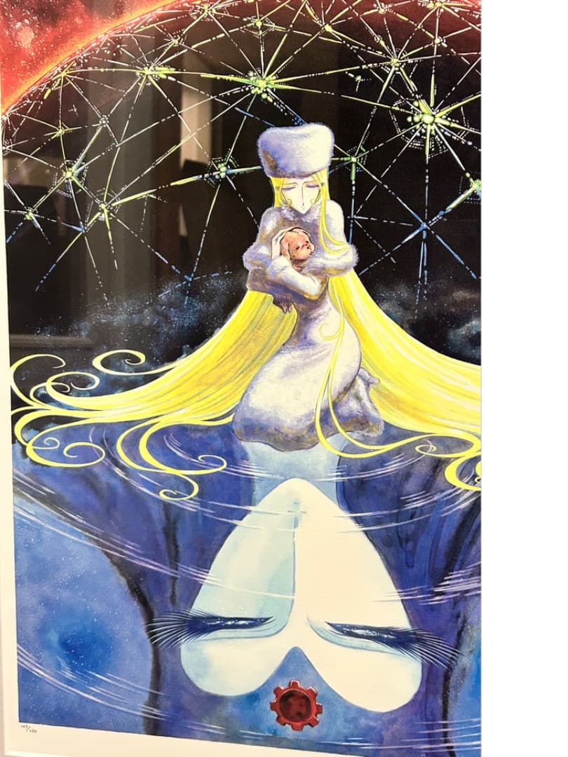 松本零士銀河鉄道999メーテルレジェンド生命 直筆サイン シルクスクリーン版画