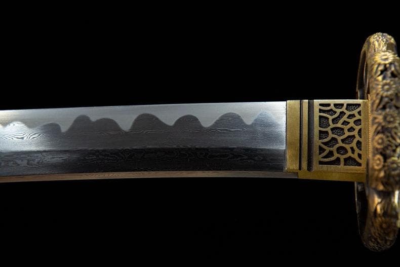 菊紋太刀 日本刀 模造刀 居合刀 武士道 武蔵 鑑賞用 手鍛造打