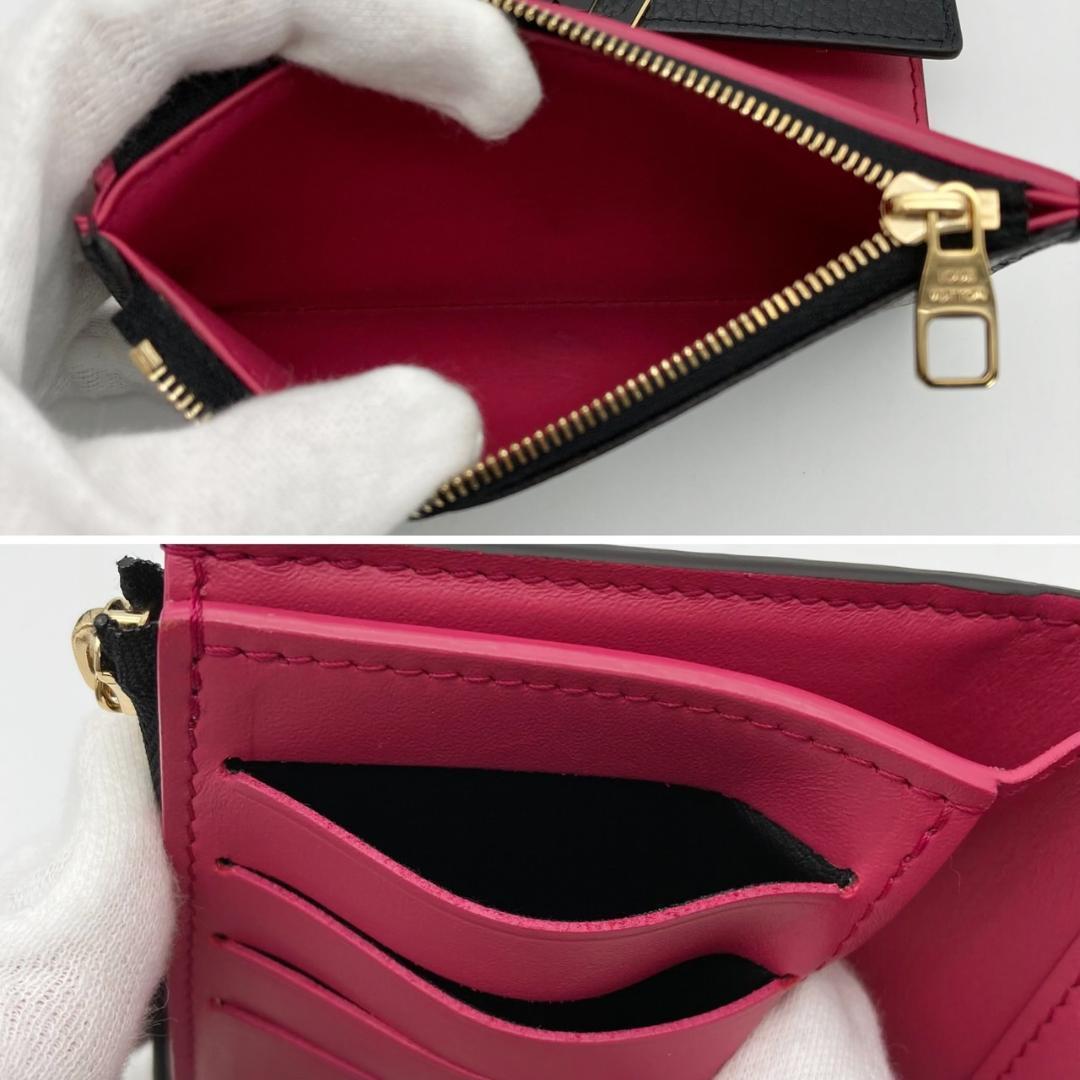 IC　ルイヴィトン　カプシーヌ　コンパクト　ノワール　三つ折り財布　625