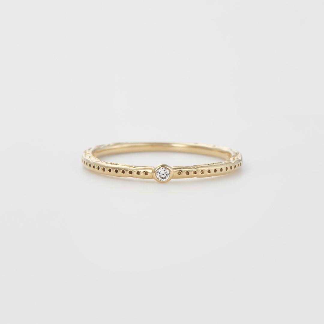 【agete2点セット】k10 リング＋ピンキーリング　11号　3号