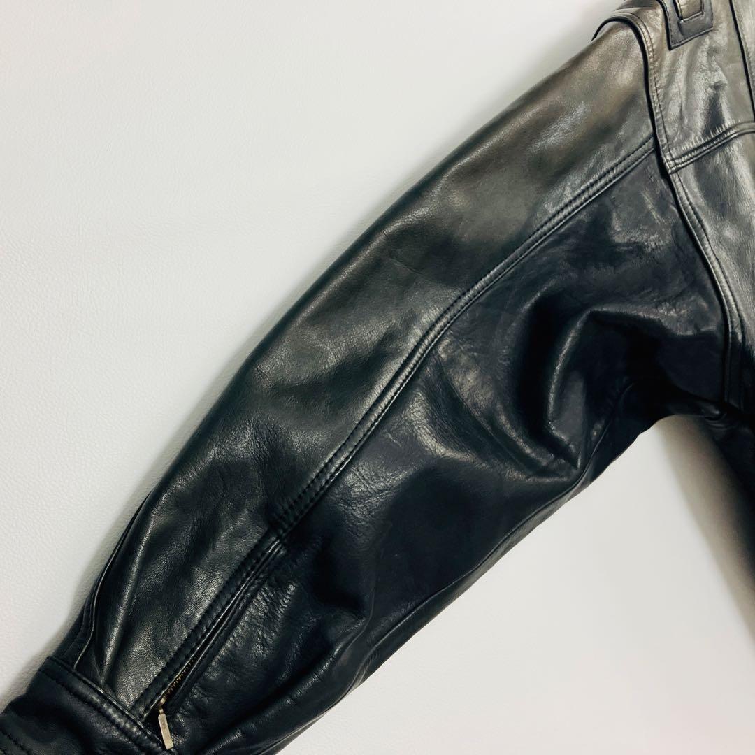 希少サイズ】 Wind Armor ライダースジャケット バイカー 牛革 光沢