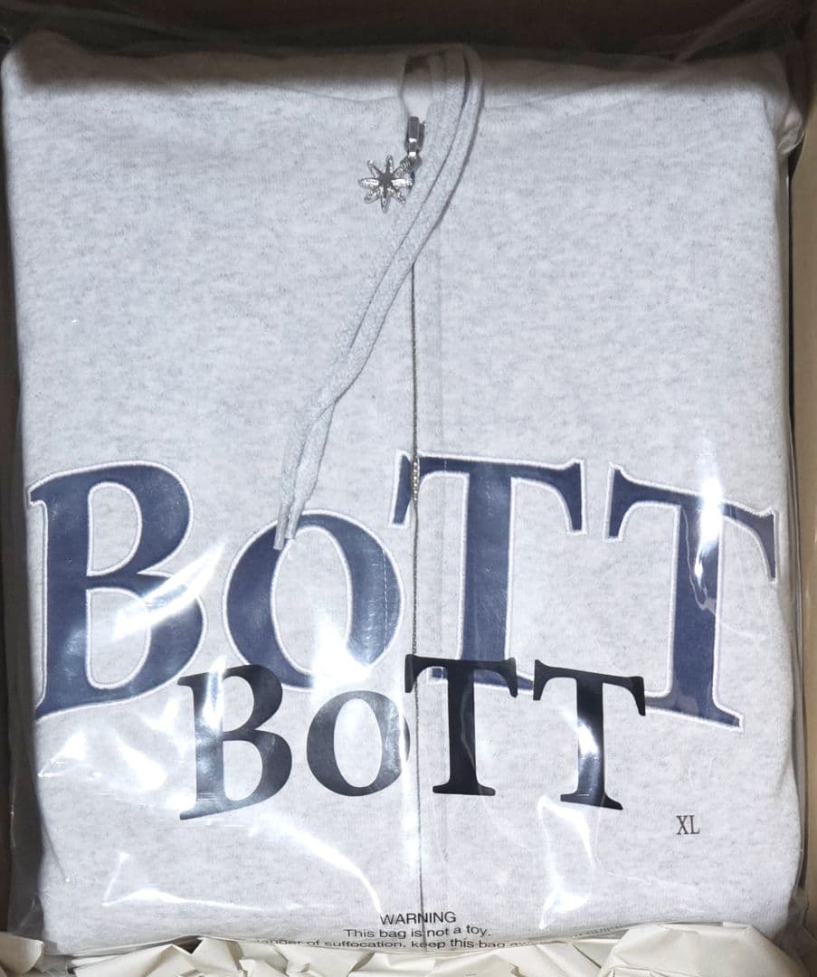 【新品】XLサイズ グレー BoTT OG Logo Zip Hoodie
