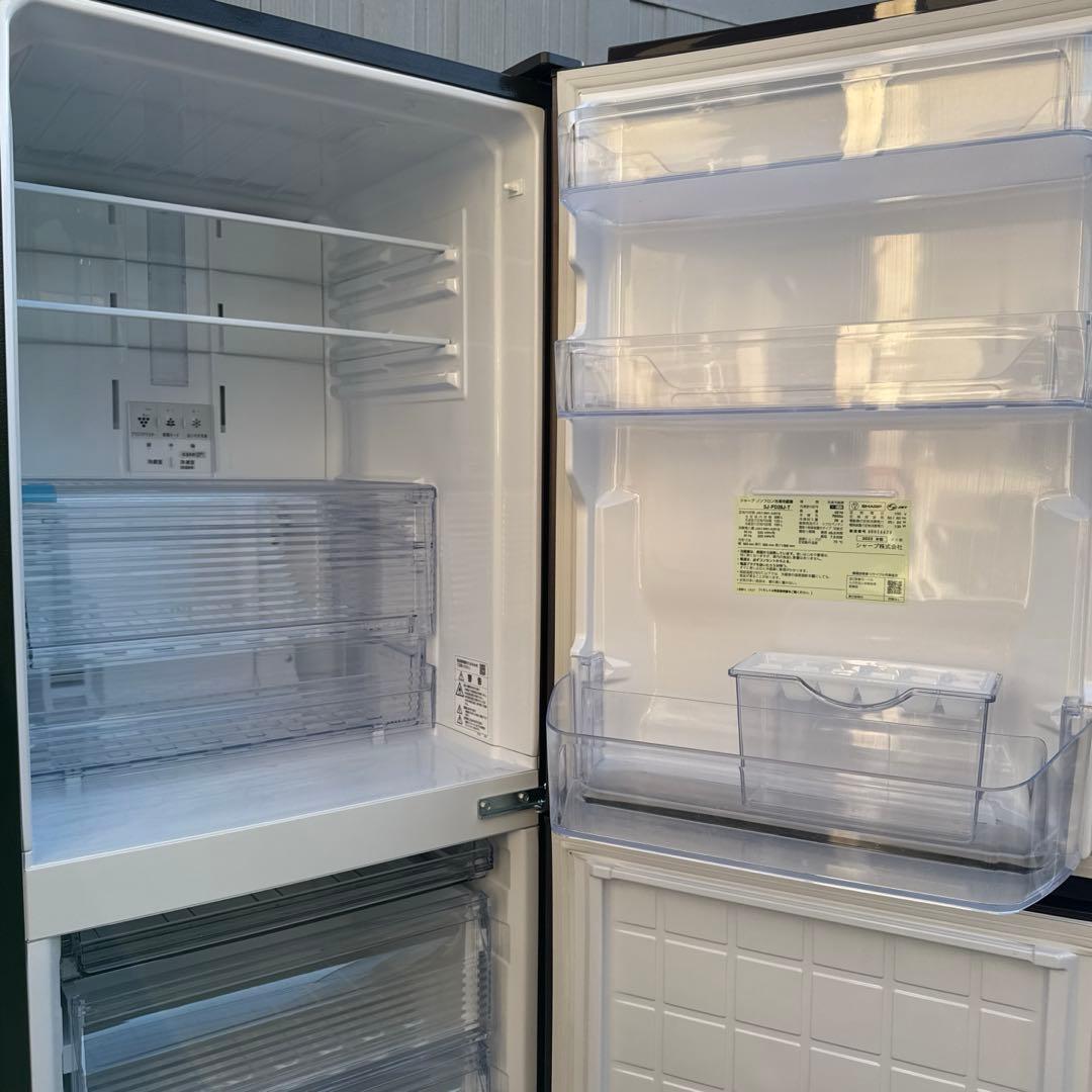 美品 SHARP 2023年製 冷蔵庫 プラズマクラスター搭載 280L 2ドア