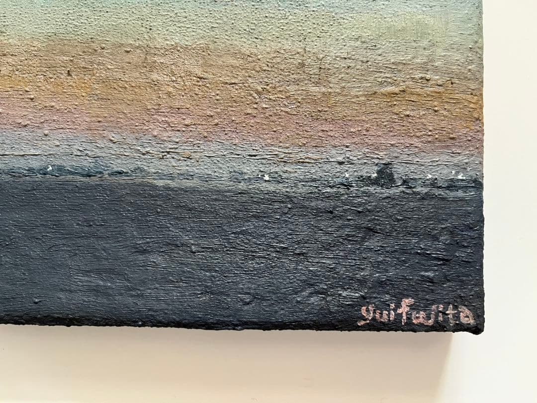 油彩　優しい海