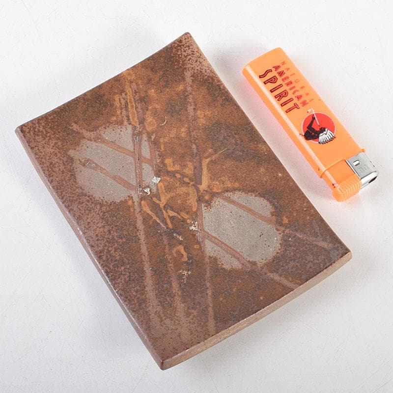 和食器 備前焼 石野充信造 銘々皿 五客 共布共箱 V R8847