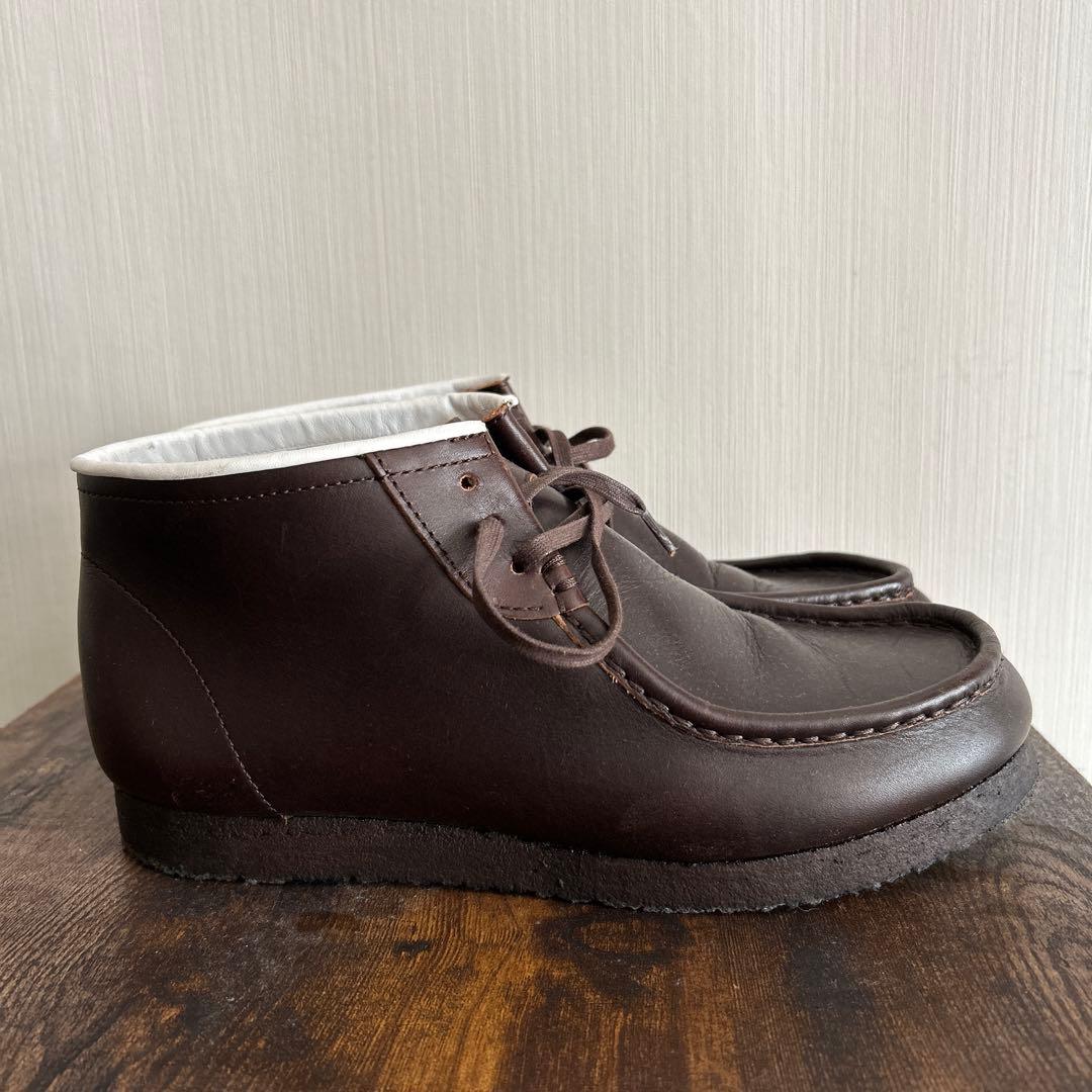 Stock No ダークブラウン レザーモカシンデッキシューズ 日本製