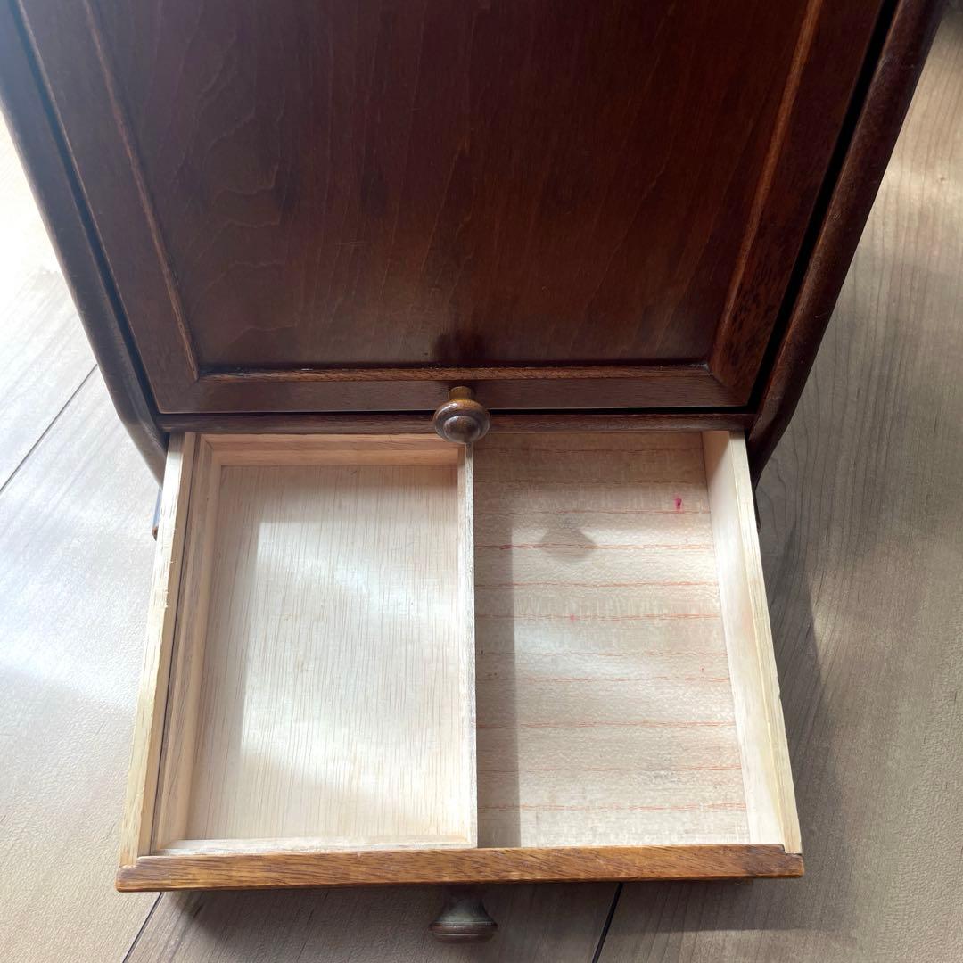 レア品 昭和レトロ D&A YOSHIKAWA 木製 ミニドレッサー小物入れ葡萄