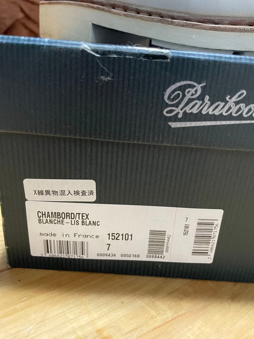 【サイズ7】Paraboot Chambord パラブーツ　シャンボード　白