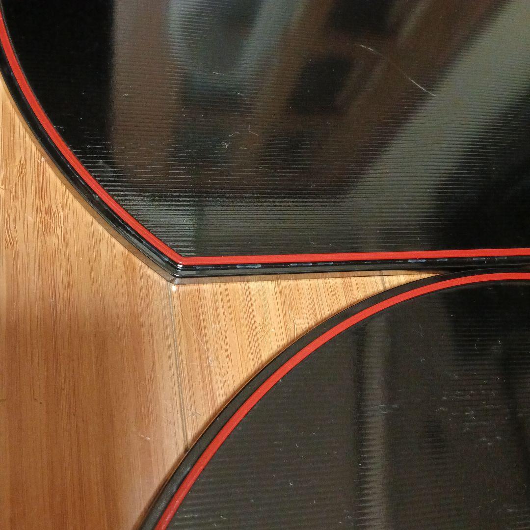 半月両面お膳4枚セット 金のランチョマット ゴールド リバーシブル お正月 お祝