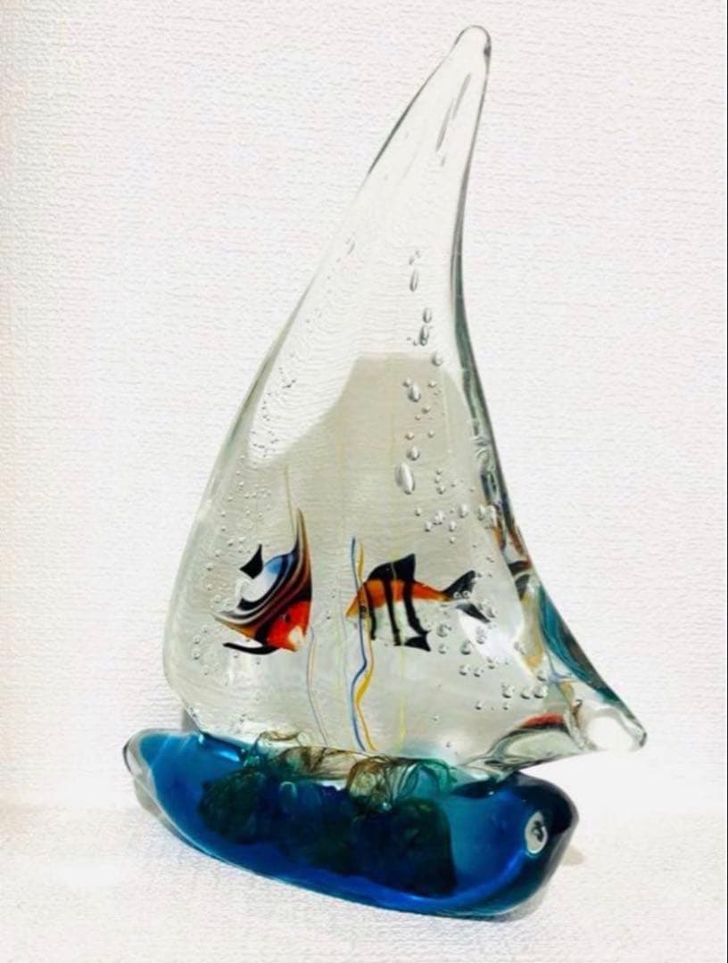 骨董 時代ガラス 超希少 金赤フチ 掻き揚げ模様 菓子器 氷鉢 ウラン