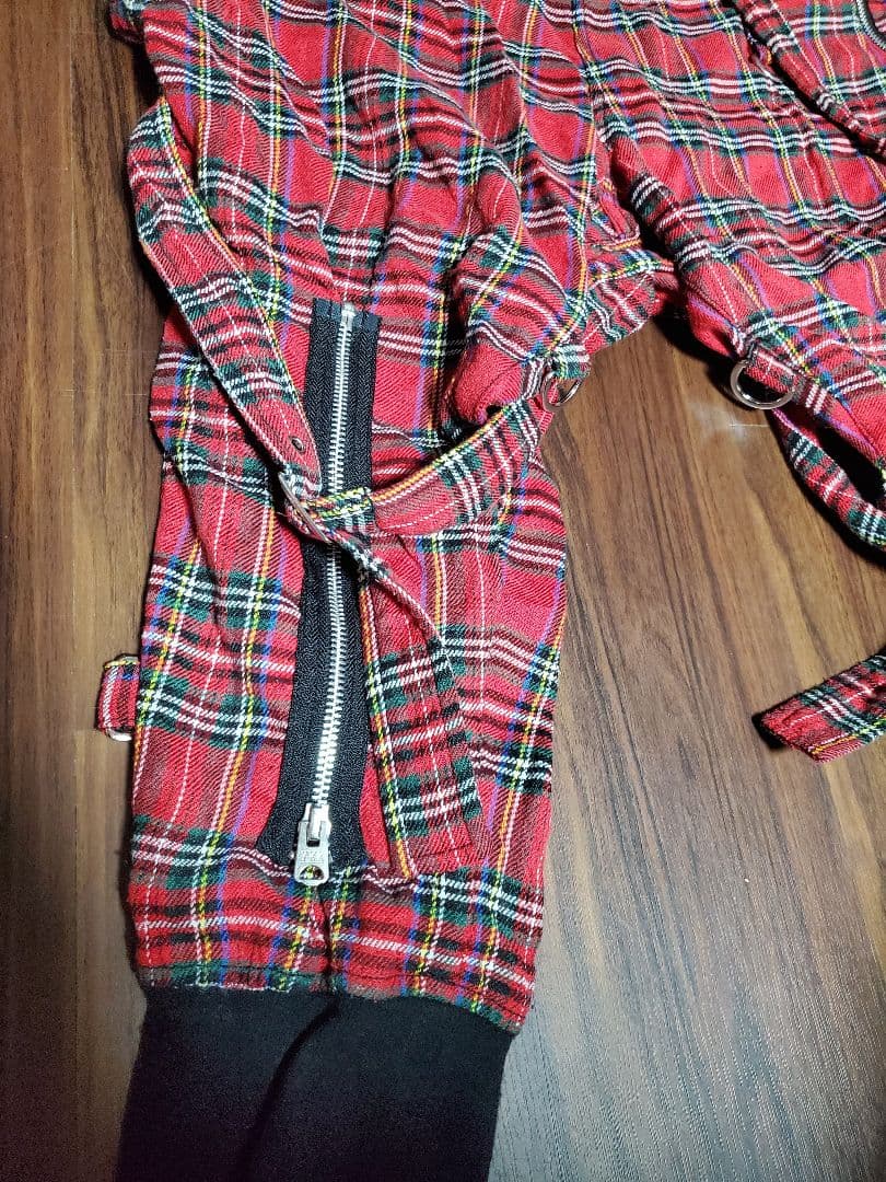 CIVARIZE 赤チェック柄サルエルパンツ 46