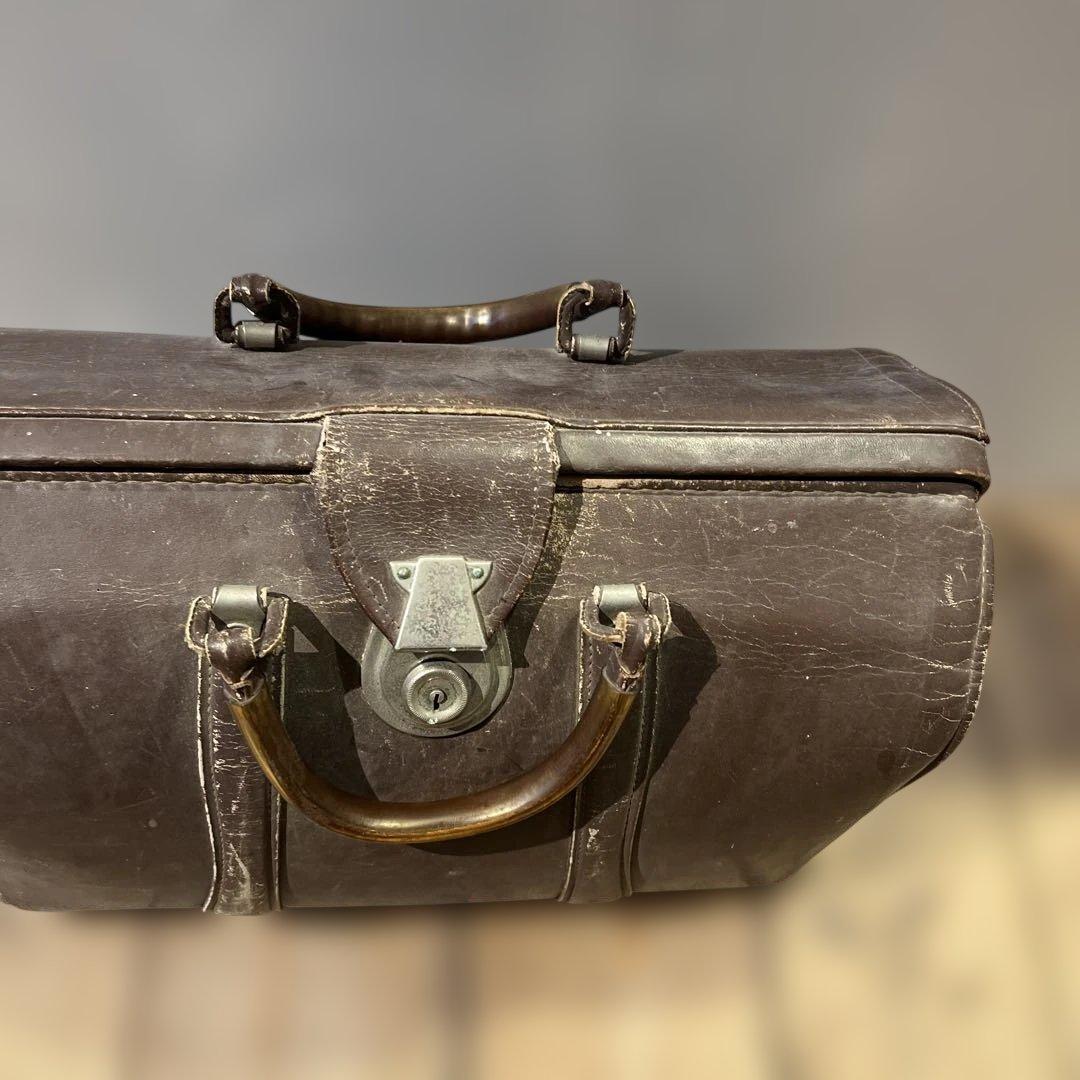 旅行 トランク レザー 鞄 ポーチセカンドバッグ アンティーク 昭和