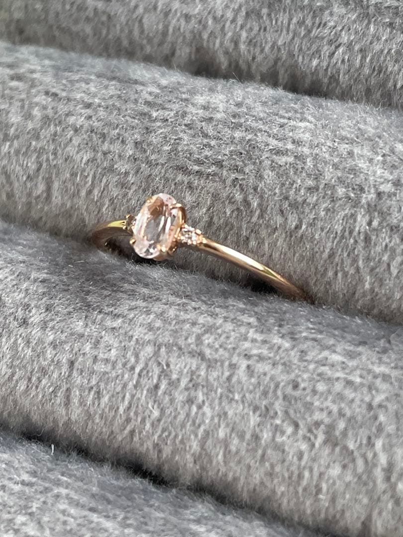 ナ*ノ様 モルガナイト リング 18金 ピンクゴールド