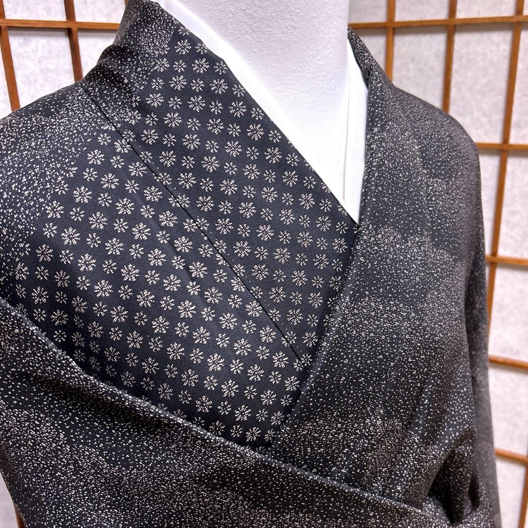 専用ページ　正絹　ガード加工済み　大島紬《小花　雲》