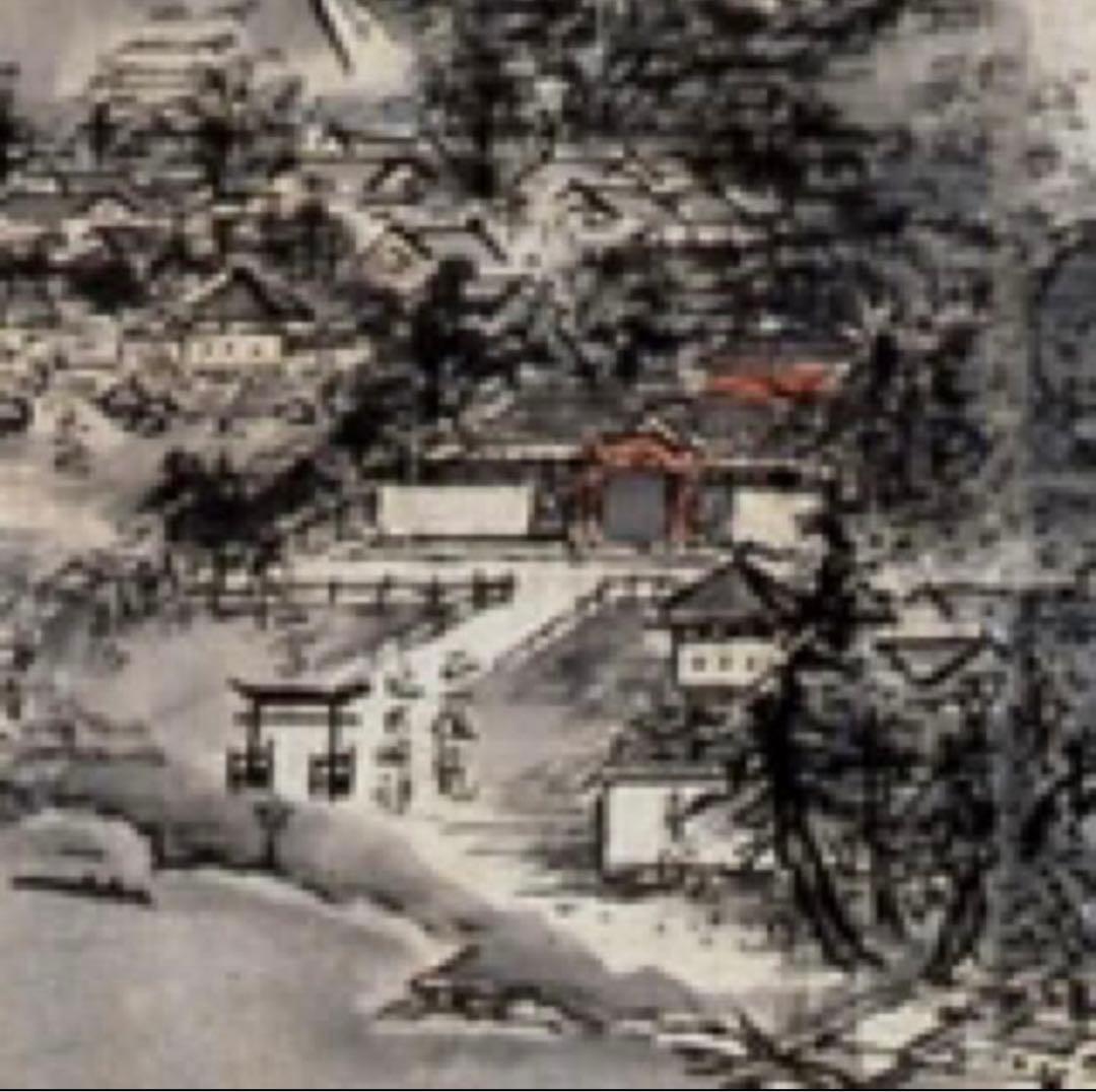 新品希少特注非売品新品雪舟国宝『天橋立図水墨画布地元伊勢籠神社