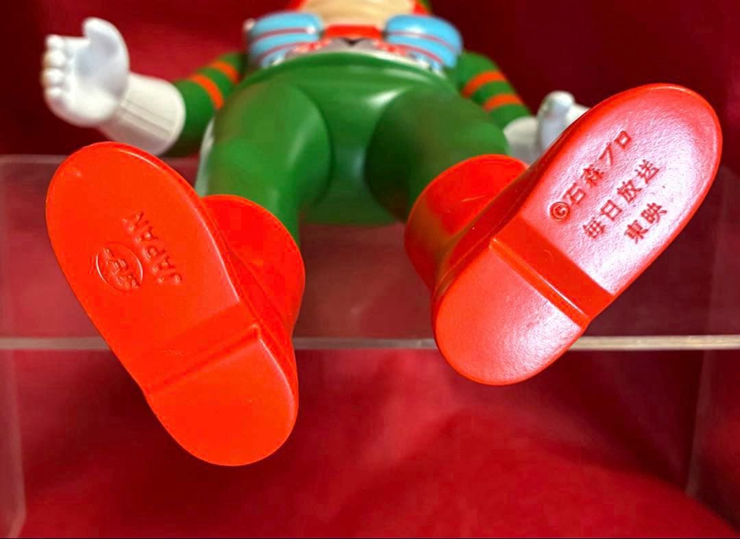 27cm！【昭和レトロ】■ 面取れ 仮面ライダーV3 ソフビ 極美品