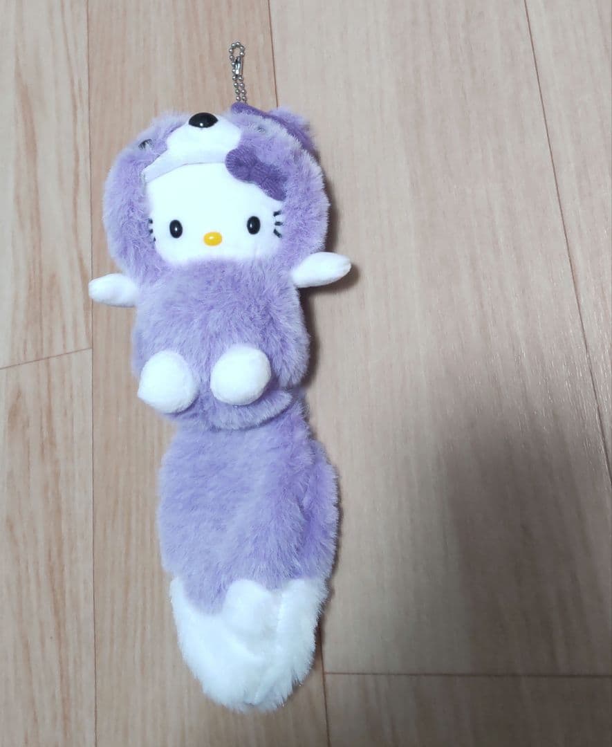 北海道限定ハローキティラベンダーキツネマスコットしっぽ