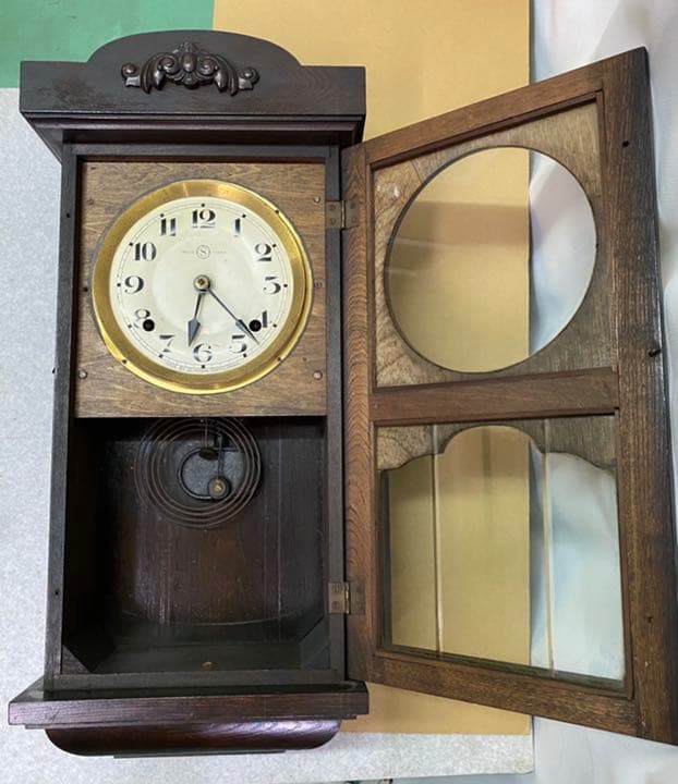 ゼンマイ式掛時計 精工舎 振り子時計 昭和レトロ アンティーク柱時計