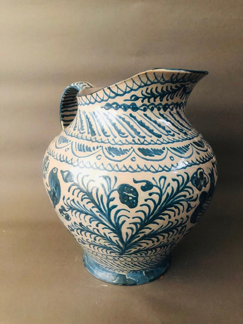 スペイン陶器　グラナダ焼　大ぶりの水差し