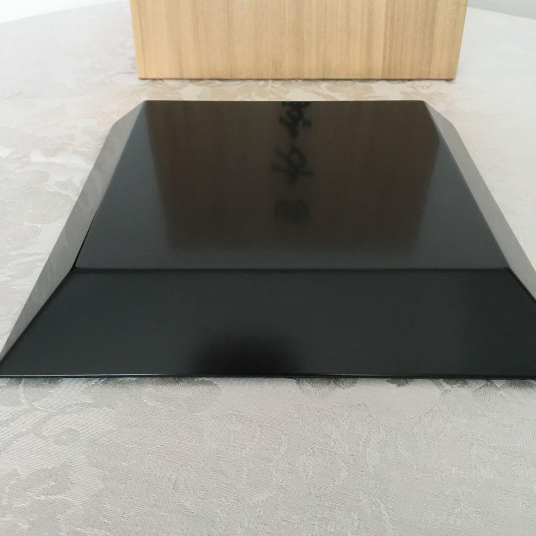 螺鈿四方盆 茶道具 木製 漆塗 菓子盆 正月盆