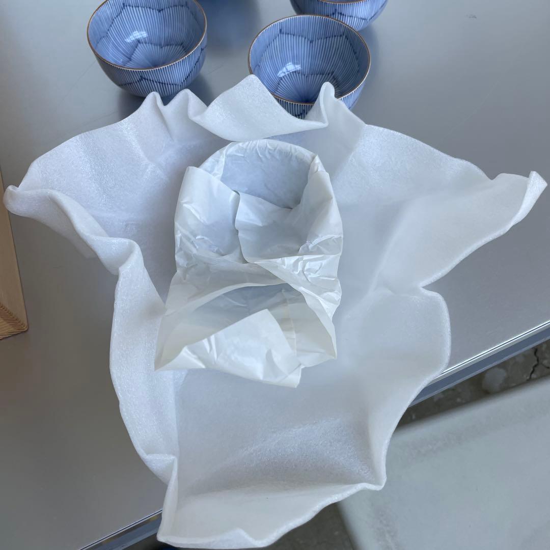 最終価格　馬場京泉　京焼・清水焼　桔梗文湯呑　5個セット