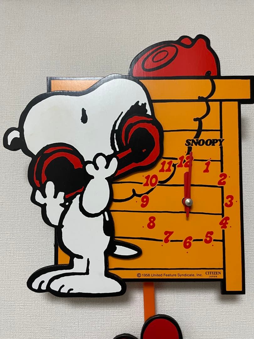 シチズン SNOOPY 掛時計 振り子時計 スヌーピー 1982年製 当時物